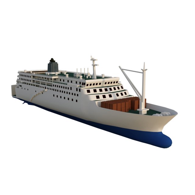 ferry 3D Модель .c4d .max .obj .3ds .fbx .stl .blend 