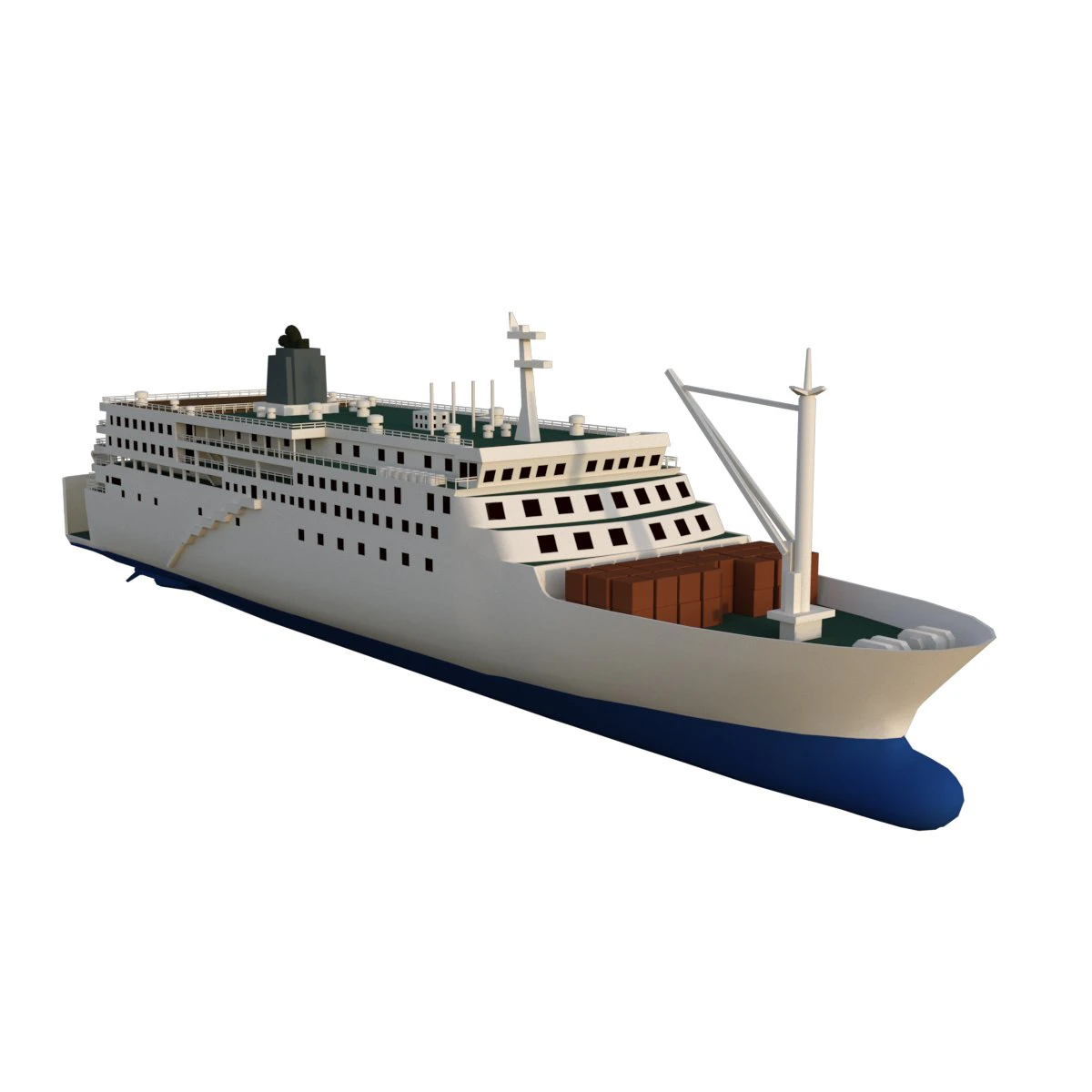 ferry 3D Model .c4d .max .obj .3ds .fbx .stl .blend
