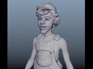 cartoon worker Modello 3D