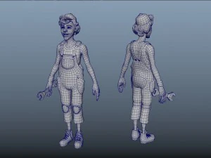 travailleur de dessin anim&eacute; Modèle 3D
