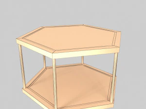 glass table 01 3D Model
