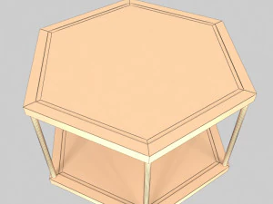 glass table 01 3D Model