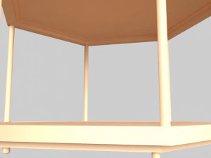 glass table 01 3D Model