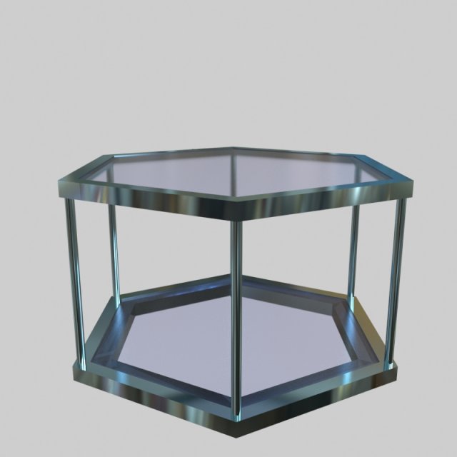 glass table 02 3D Model .c4d .max .obj .3ds .fbx .stl .blend 