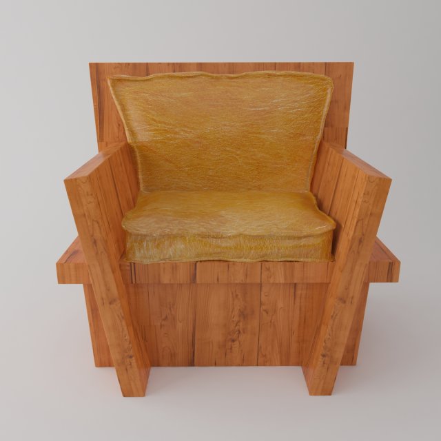 Wooden chair 3D Model .c4d .max .obj .3ds .fbx .stl .blend 