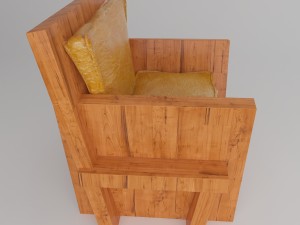 Wooden chair 3D Model