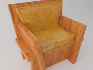 Wooden chair 3D Model