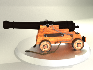 medieval naval cannon 3D Model