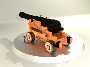 medieval naval cannon 3D Modell