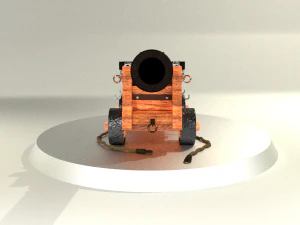 medieval naval cannon 3D Model