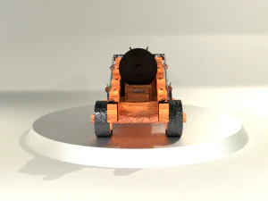 medieval naval cannon 3D Model