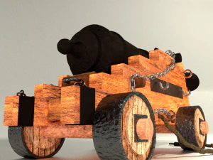 medieval naval cannon 3D Model