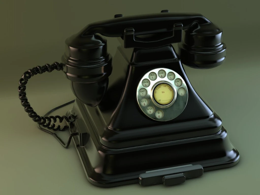 old retro phone 3D Model .c4d .max .obj .3ds .fbx .stl .blend