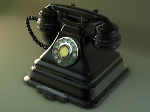 old retro phone 3D 模型