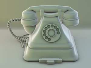 old retro phone 3D 模型