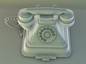 old retro phone 3D 模型