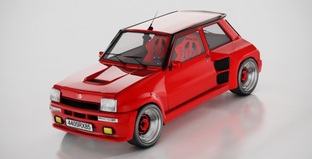 renault 5 turbo Model 3D .c4d .max .obj .3ds .fbx .stl .blend 