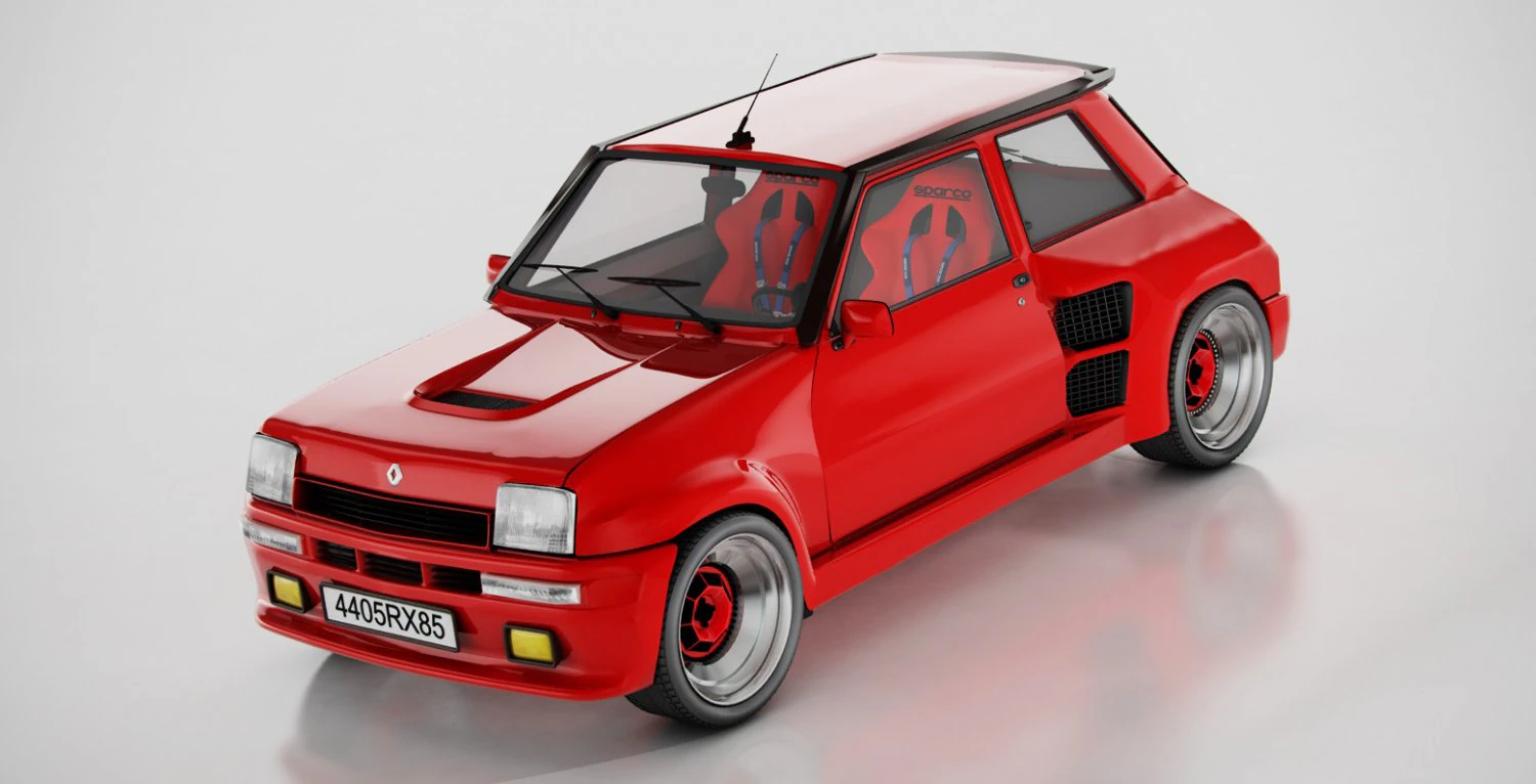 renault 5 turbo 3D Model .c4d .max .obj .3ds .fbx .stl .blend 