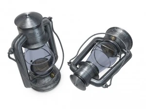 old glass kerosene lamp 3D Model