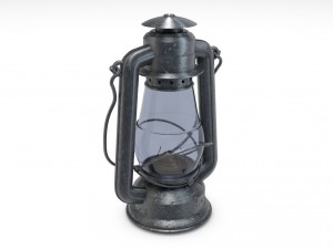old glass kerosene lamp Model 3D
