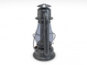old glass kerosene lamp Model 3D