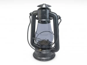 old glass kerosene lamp 3D Model