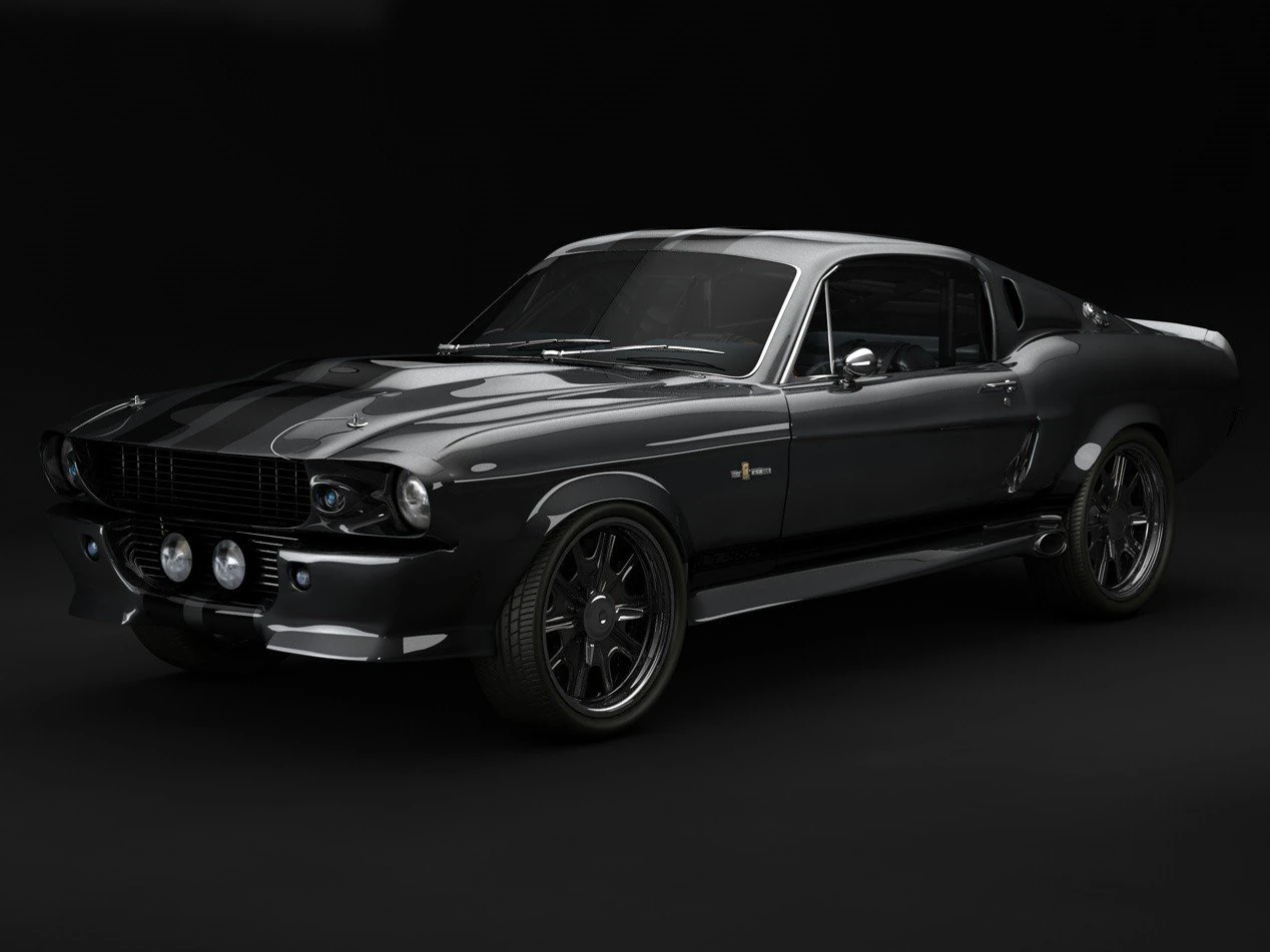 mustang gt 500 eleanor 3D Model .c4d .max .obj .3ds .fbx .stl .blend 