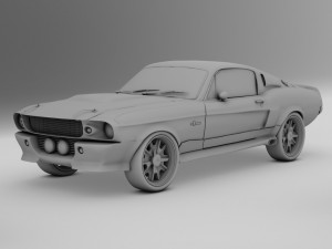 mustang gt 500 eleanor Model 3D
