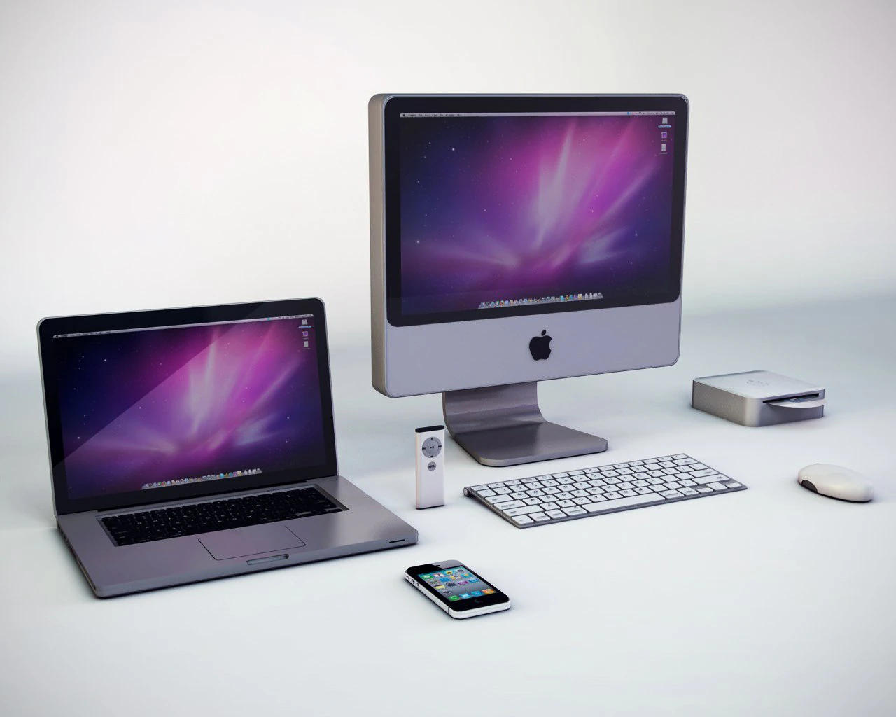 apple imac pack 3D Model .c4d .max .obj .3ds .fbx .stl .blend 