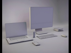 apple imac pack 3D 모델