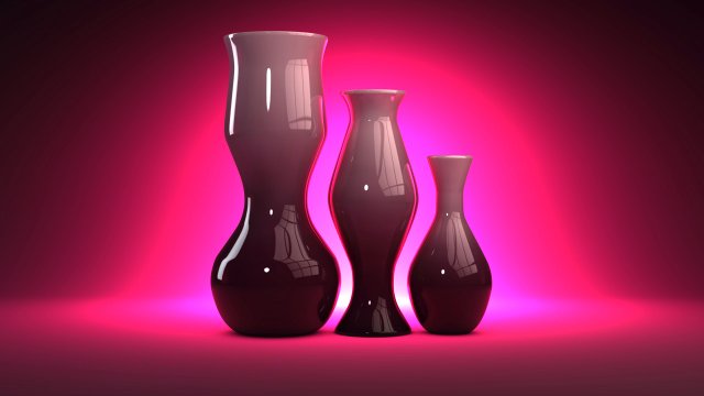 designer vases 6 colors 3D 모델 .c4d .max .obj .3ds .fbx .stl .blend 