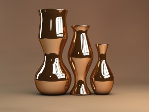 designer vases 6 colors 3D 모델