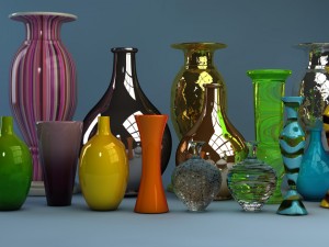 assorted designer vases Modèle 3D