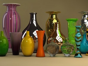 assorted designer vases Modèle 3D