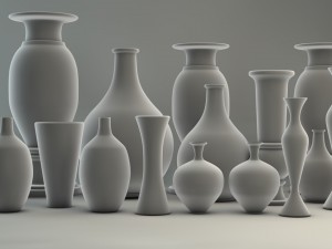 assorted designer vases Modèle 3D