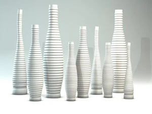 blue designer vases 3D Model