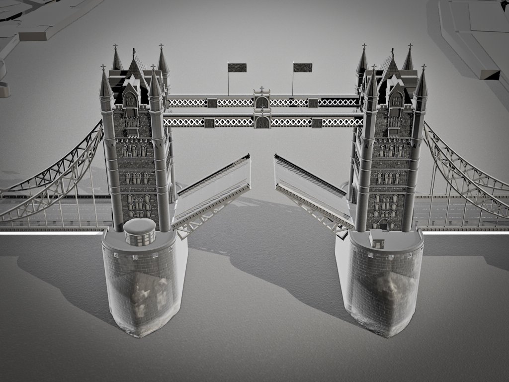 Tower Bridge 3D Model in Bridge 3DExport