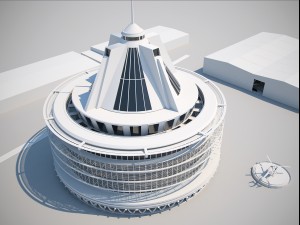 futuristic buildings pack 3D 模型