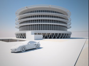 futuristic buildings pack 3D 模型