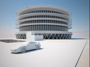 futuristic buildings pack 3D Model