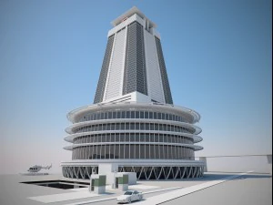 futuristic buildings pack 3D Model