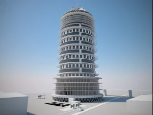 futuristic buildings pack 3D Model
