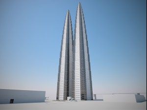 futuristic buildings pack 3D 模型