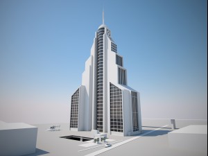 futuristic buildings pack 3D 模型