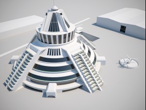 futuristic buildings pack 3D 模型