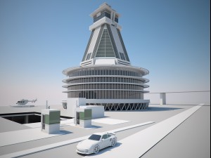 futuristic buildings pack 3D 模型