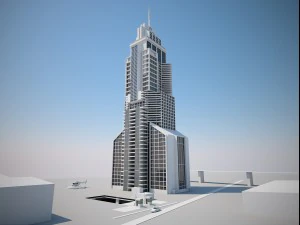 futuristic buildings pack 3D Model