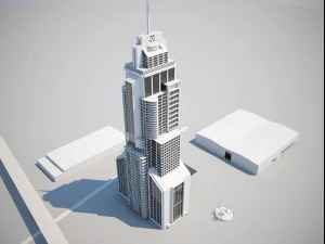 futuristic buildings pack 3D Model