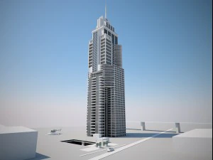 futuristic buildings pack 3D Model