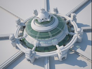 futuristic buildings pack 3D 模型